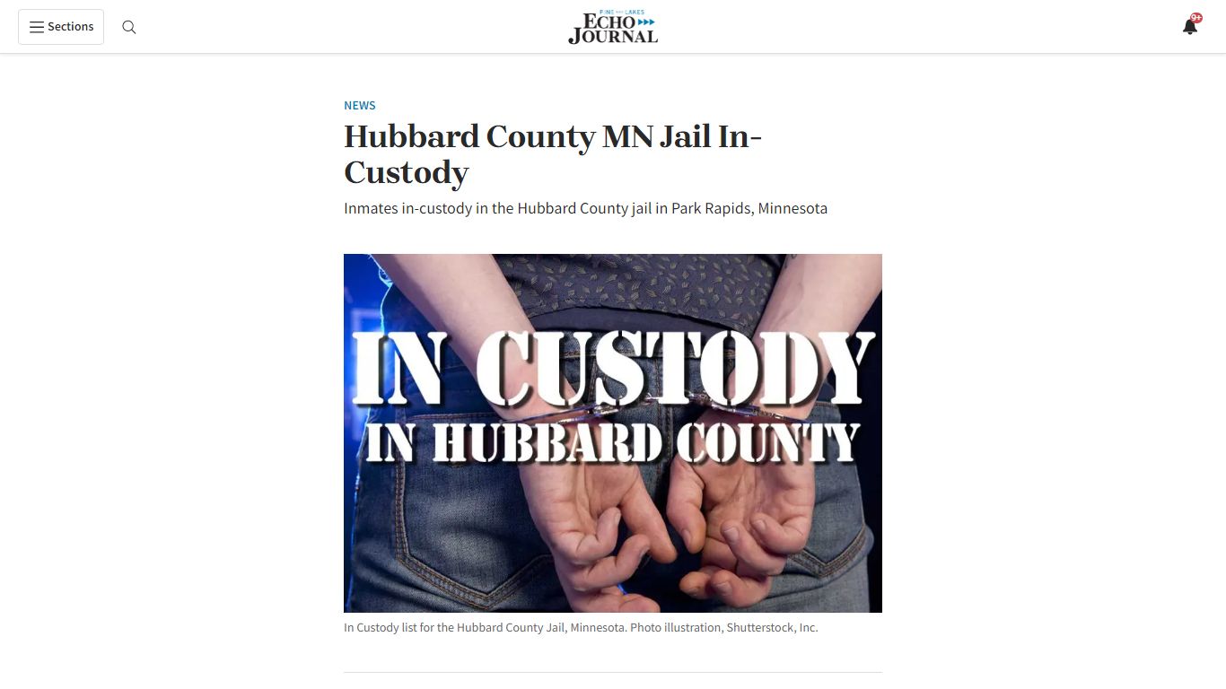 Hubbard County MN Jail In-Custody - Pine & Lakes Echo Journal