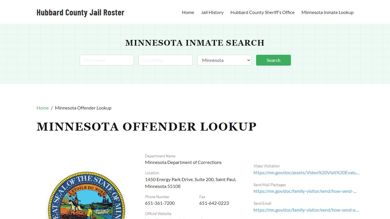 Minnesota Inmate Search, Jail Rosters - Hubbard County Jail